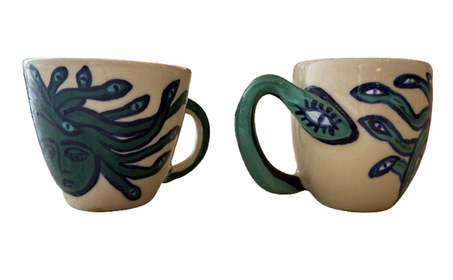 Medusa Mugs with Snake Handles- Suzy Meszoly