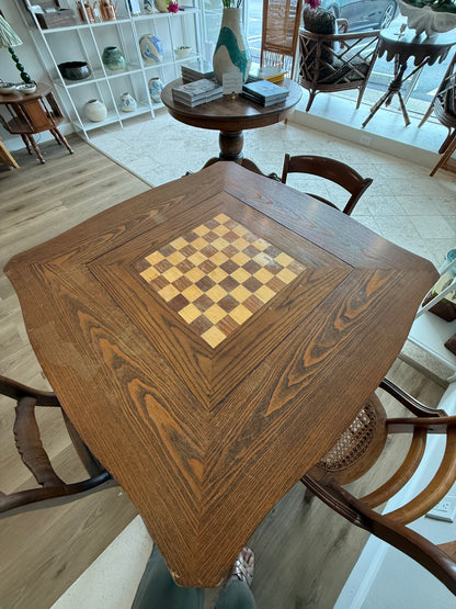 Antique Backgammon / Checkers / Chess Table